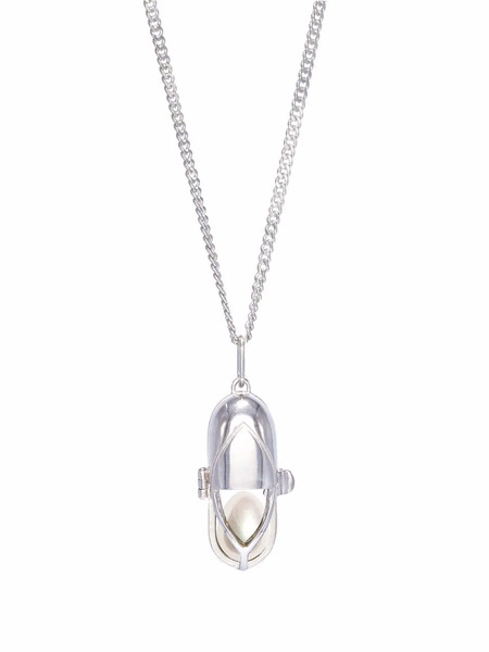  Capsule Eleven Capsule Pearl Pendant - Silver 