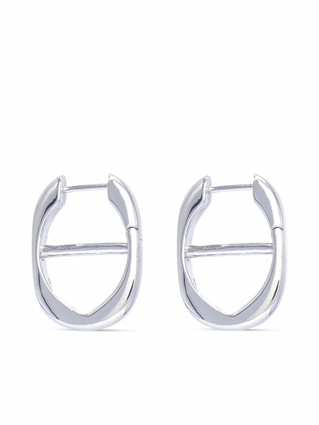  Capsule Eleven Chain Hoop Earrings - Silver 