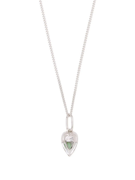  Capsule Eleven Heart-pendant Emerald Necklace - Silver 