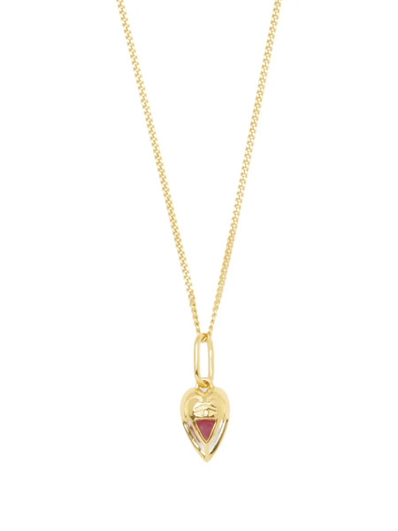  Capsule Eleven Heart-pendant Ruby Necklace - Gold 