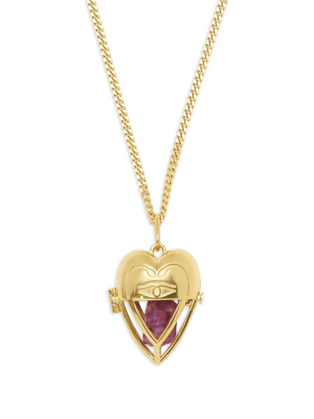  Capsule Eleven Heart-pendant Ruby Necklace - Gold 