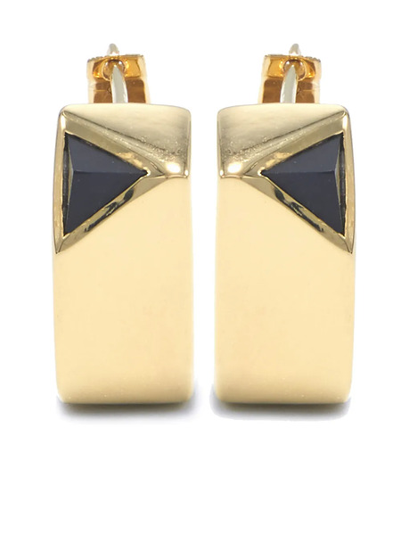  Capsule Eleven Jewel Beneath Signet Hoop Earrings - Gold 