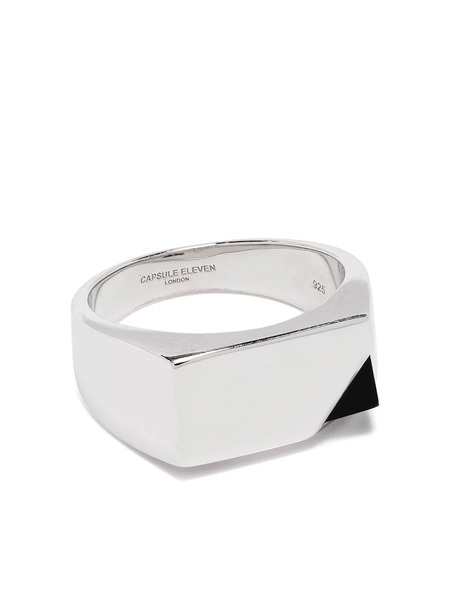  Capsule Eleven Jewel Beneath Signet Ring - Silver 