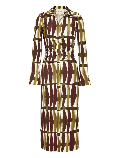 Cara Cara Abstract-print Midi Dress - Red 