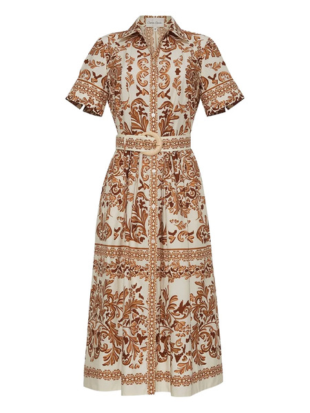  Cara Cara Adina Belted Midi Dress - Neutrals 