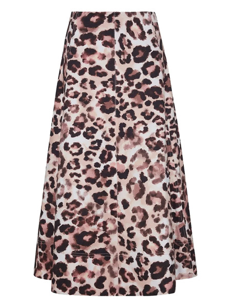  Cara Cara Aisha Cheetah-print Midi Skirt - Neutrals 