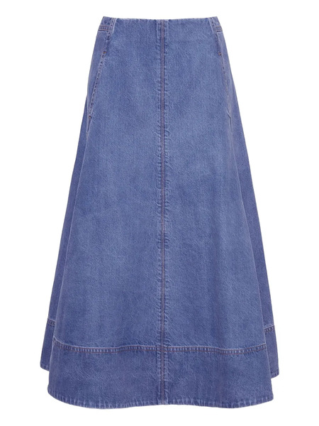  Cara Cara Aisha Denim A-line Midi Skirt - Blue 