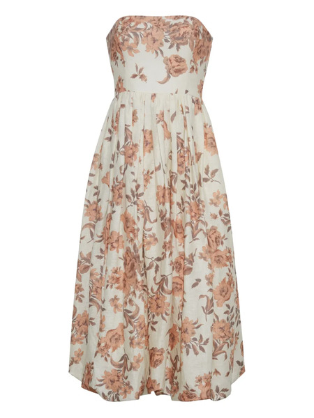  Cara Cara Anisha Strapless Midi Dress - Neutrals 