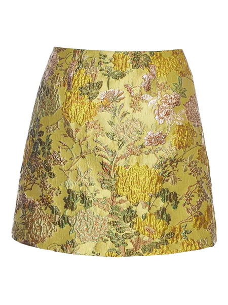  Cara Cara Bea Floral Mini Skirt - Yellow 