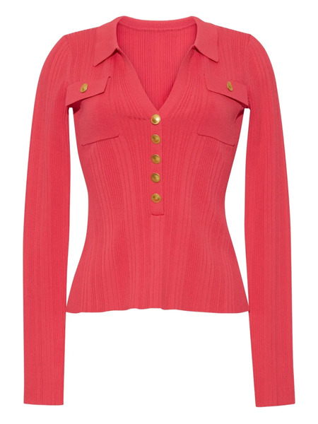  Cara Cara Belleport Ribbed Buttoned Top - Pink 