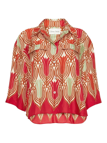  Cara Cara Calvia Short-sleeve Shirt - Red 
