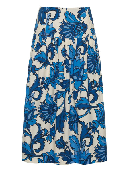  Cara Cara Diya Floral Midi Skirt - White 