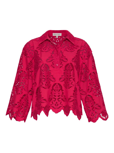  Cara Cara Erica Scalloped Shirt - Red 