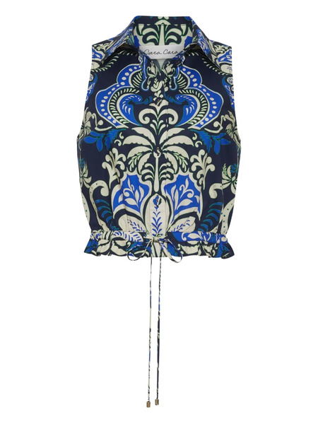  Cara Cara Hannah Collared Button-down Top - Blue 