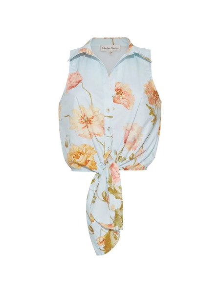  Cara Cara Highland Floral-print Blouse - Blue 