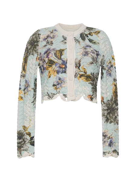  Cara Cara Jolene Cropped Cardigan - Blue 