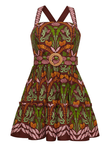  Cara Cara Julietta Mini Dress - Brown 