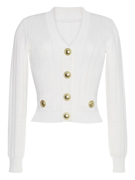  Cara Cara Lavira Long-sleeve Cardigan - White 