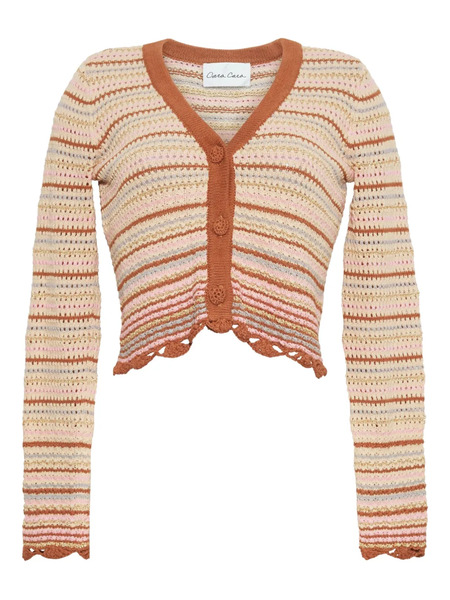  Cara Cara Lilana Striped Cardigan - Brown 