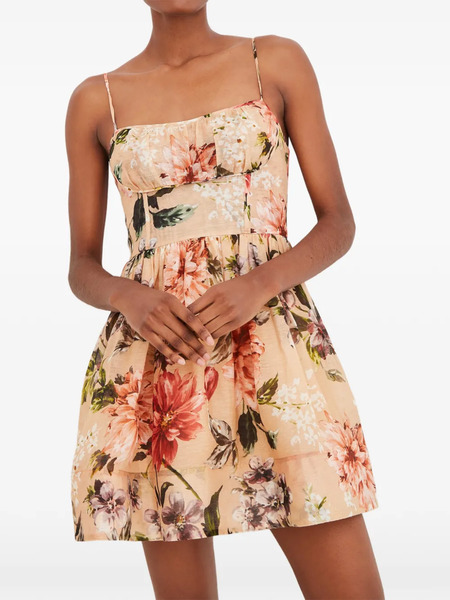  Cara Cara Mini Alba Ruffled Dress - Neutrals 