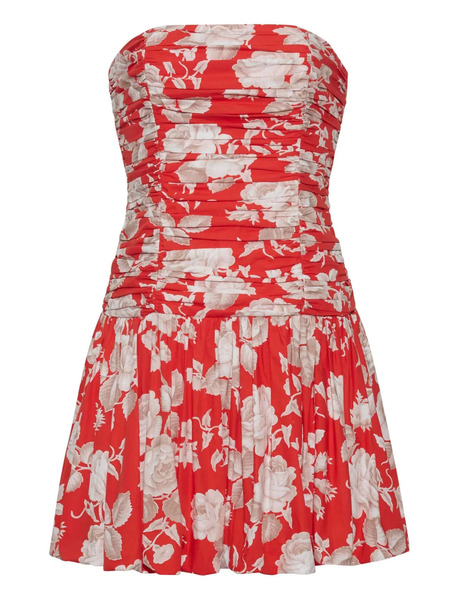  Cara Cara Montreal Floral-print Mini Dress - Red 
