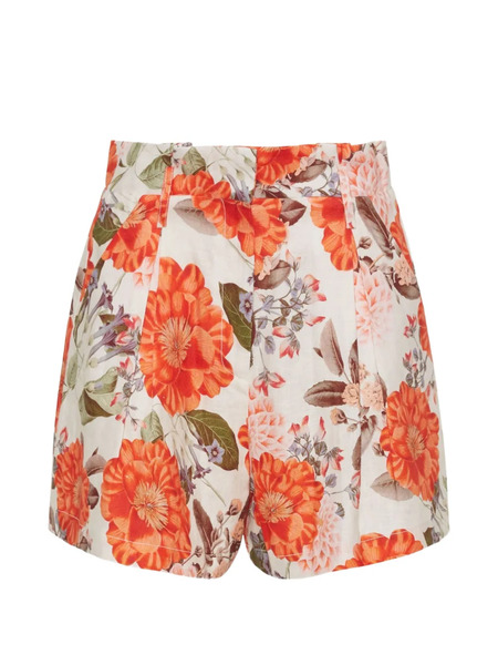  Cara Cara Palmer Floral-print Shorts - Neutrals 