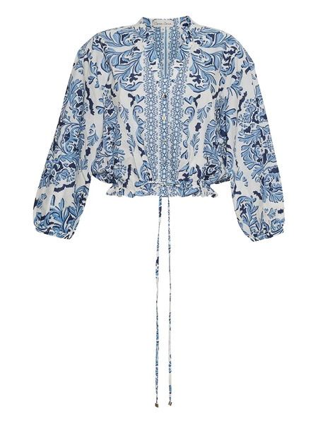  Cara Cara Perrin Drawstring Top - Blue 