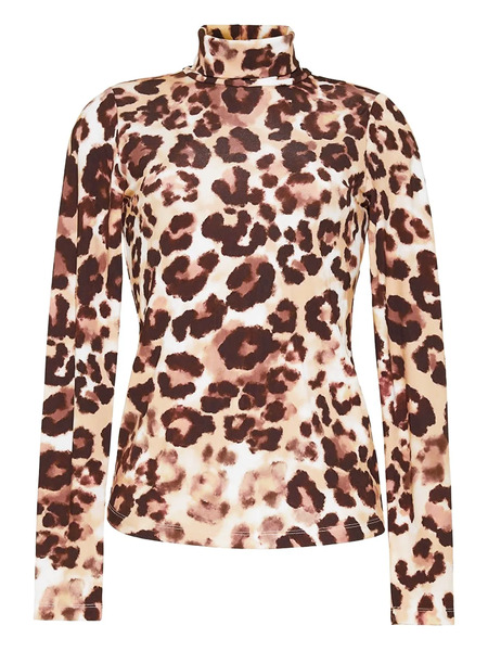  Cara Cara Suzie Mock-neck Top - Brown 