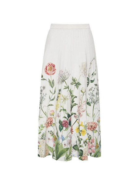  Cara Cara Tavira Pleated Midi Skirt - White 