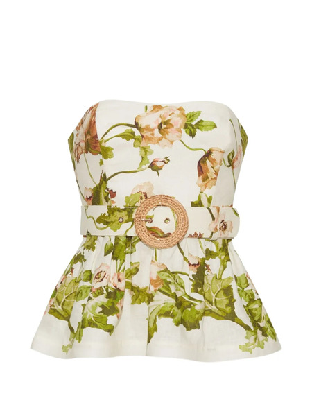  Cara Cara Tilda Floral-pattern Top - Neutrals 