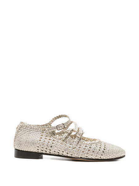  Carel Paris Ariana T Braided Flat Pumps - Gold 