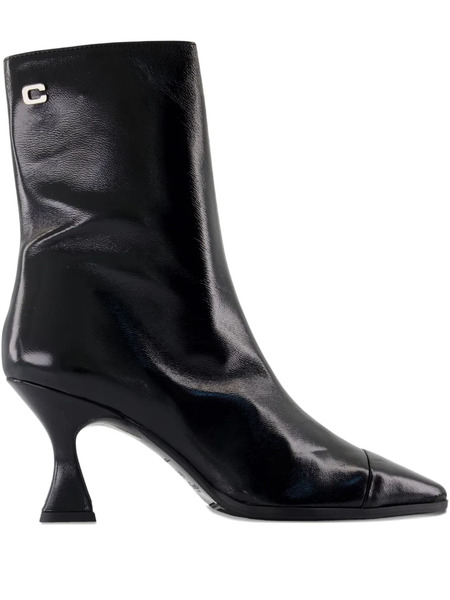  Carel Paris Cap-toe Leather Boots - Black 