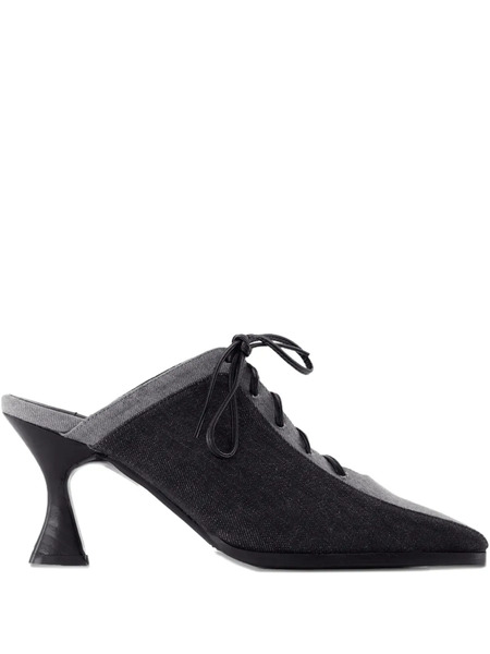  Carel Paris Corset Lace-up Mules - Black 