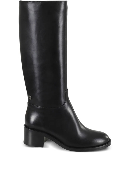  Carel Paris Leather Block-heel Boots - Black 