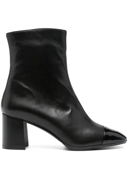  Carel Paris 70mm Leather Ankle Boots - Black 