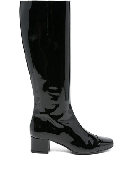  Carel Paris 50mm Leather Square-toe Boots - Black 
