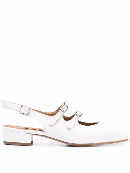  Carel Paris Peche Buckled Slingback Pumps - White 