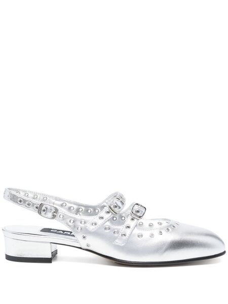  Carel Paris Queen Ballet Flats - Silver 