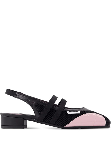  Carel Paris X Maitrepierre Slingback Mesh Pumps - Black 