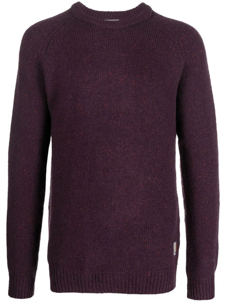  Carhartt Wip Anglistic Speckled-knit Jumper - Purple 