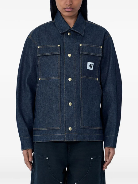  Carhartt Wip Button Patch Pocket Denim Jacket - Blue 