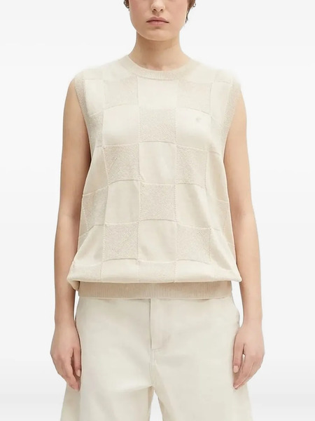  Carhartt Wip Checked Sleeveless Knitted Top - Neutrals 