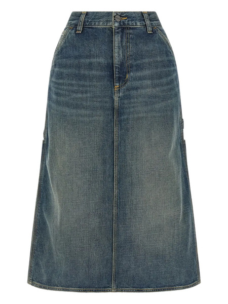  Carhartt Wip Contrast-stitching Denim Skirt - Blue 