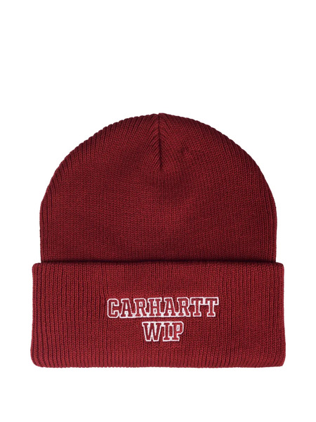  Carhartt Wip Logo Beanie Hat - Red 