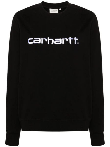  Carhartt Wip Logo-embroidered Cotton Sweatshirt - Black 