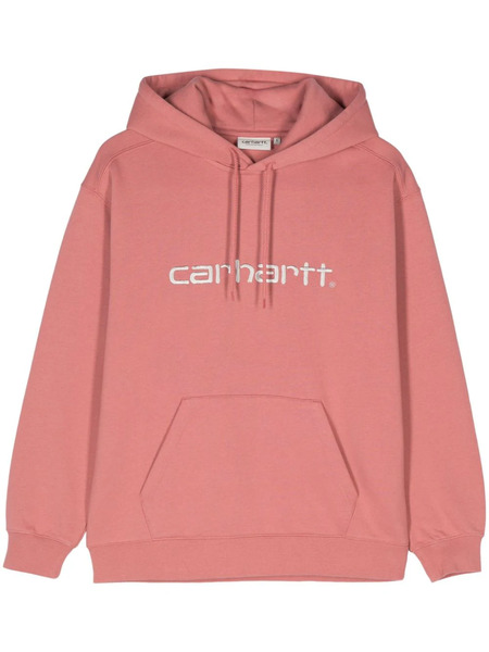  Carhartt Wip Logo-embroidered Hoodie - Pink 