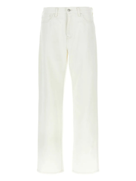  Carhartt Wip Logo-patch Cotton Jeans - White 