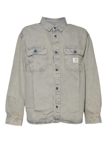  Carhartt Wip Logo-patch Denim Shirt - Blue 