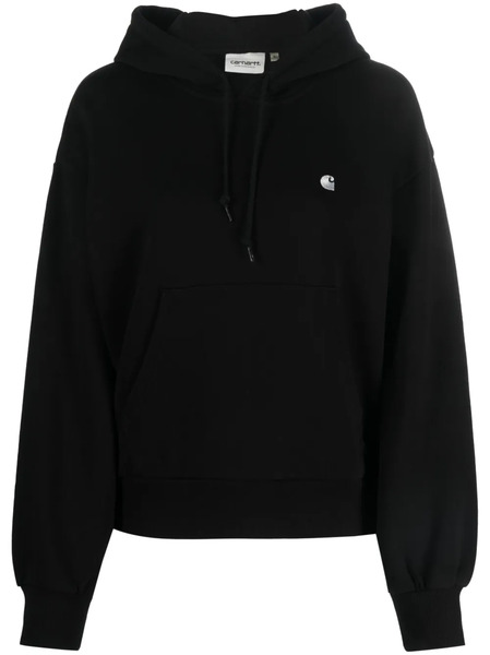  Carhartt Wip Oversized Embroidered-logo Hoodie - Black 