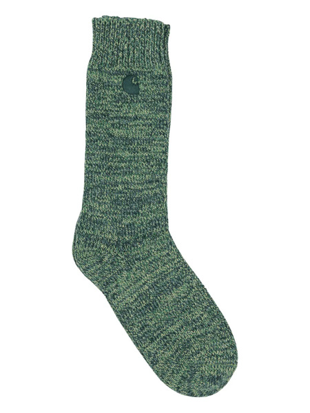  Carhartt Wip Tony Ribbed Logo-patch Socks - Green 